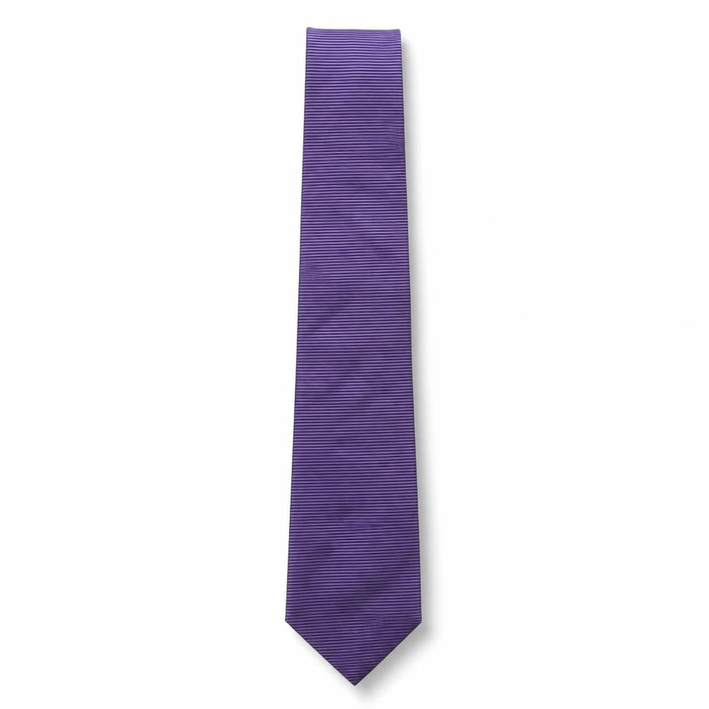 Burton  Mens Purple Striped Polyester Pointed Tie One Size