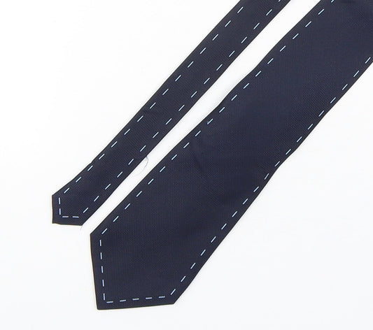 Preworn Mens Blue  Silk Pointed Tie One Size