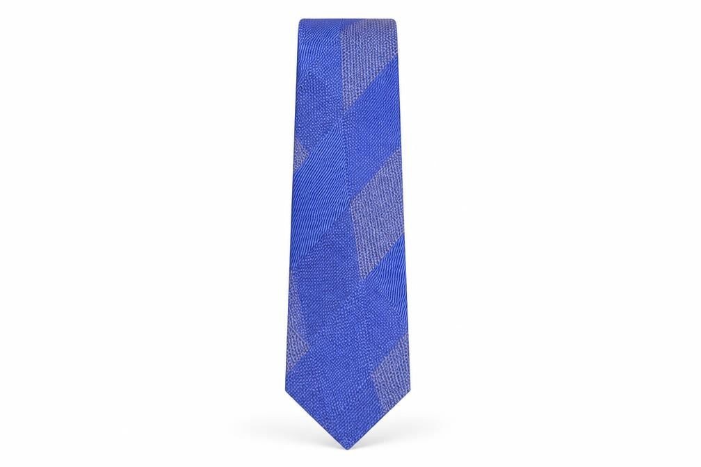 Sean John Mens Blue Plaids & Checks Silk Pointed Tie One Size