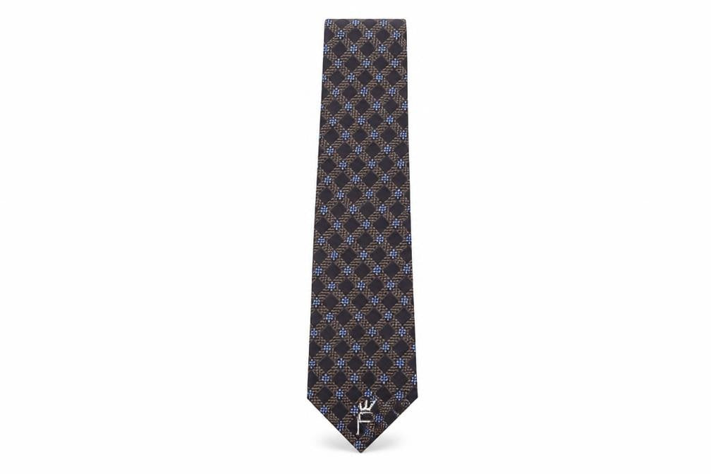 ReFerdinando Mens Multicoloured Plaids & Checks Silk Pointed Tie One Size