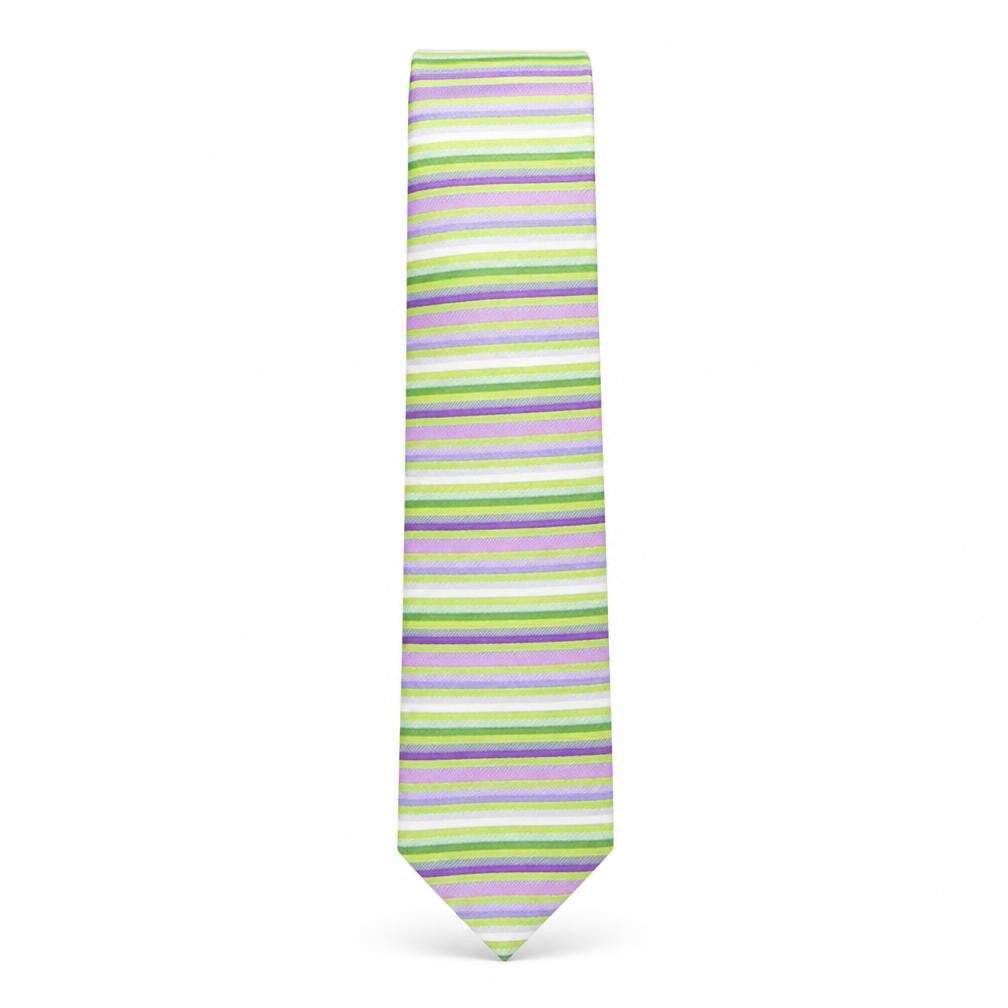 Milano Mens Multicoloured Striped Silk Pointed Tie One Size