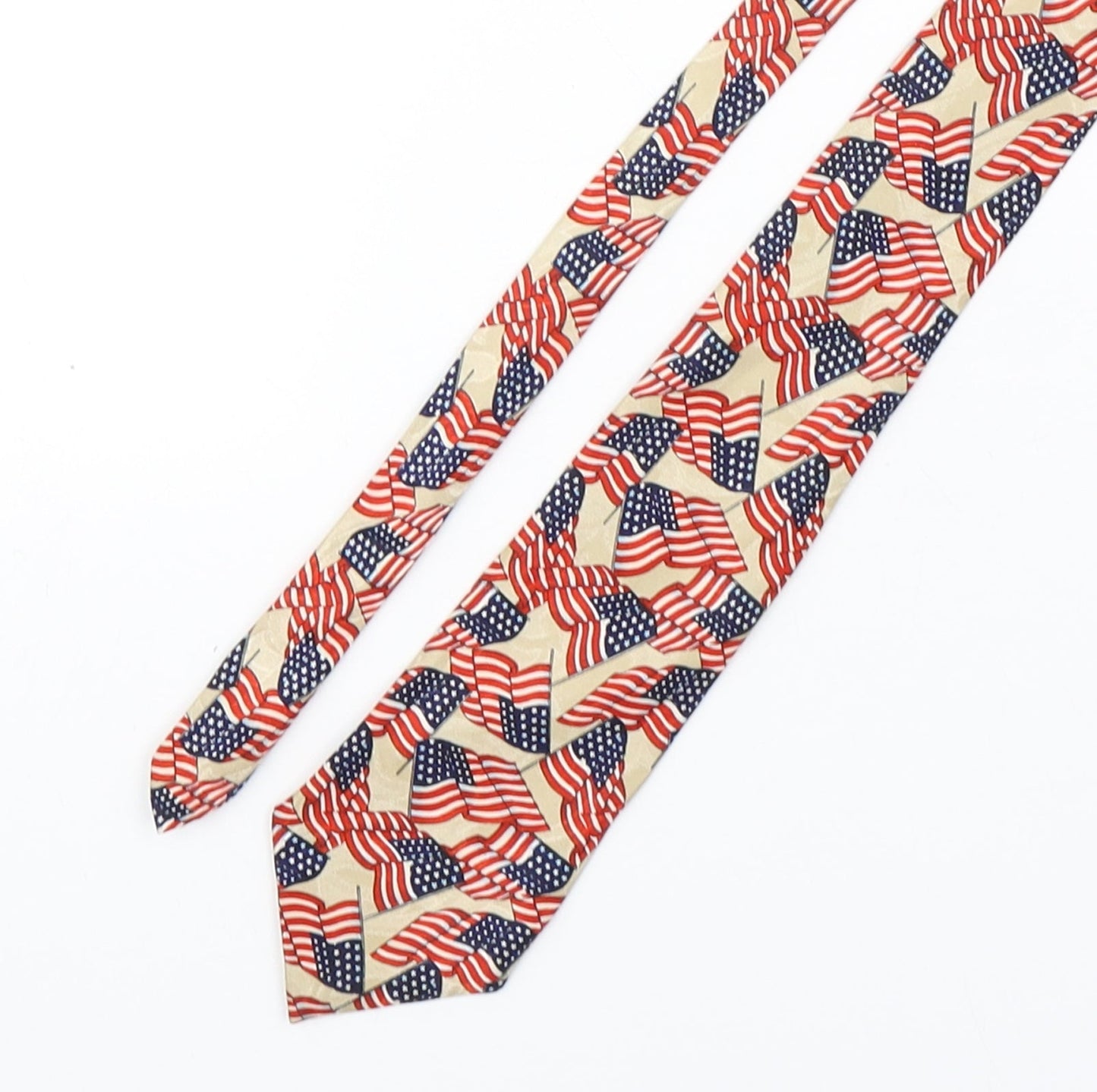 A.Rogers Mens Multicoloured Striped Polyester Pointed Tie One Size - USA