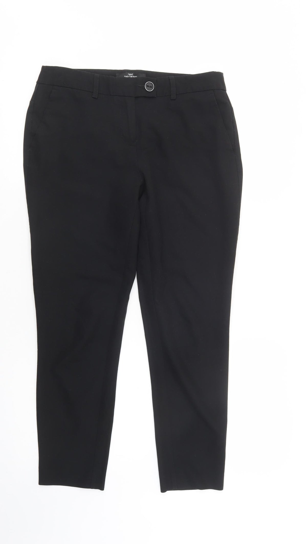 NEXT Womens Black  Polyester Dress Pants Trousers Size 8 L27 in Regular Button