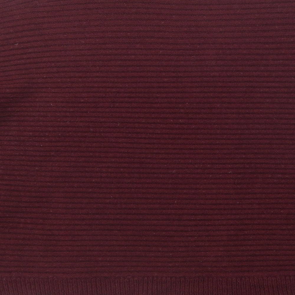New Look Womens Purple Crew Neck  Acrylic Pullover Jumper Size S