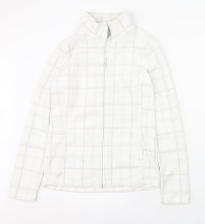 The Basics Womens White Check  Jacket  Size XS  Zip