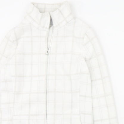 The Basics Womens White Check  Jacket  Size XS  Zip