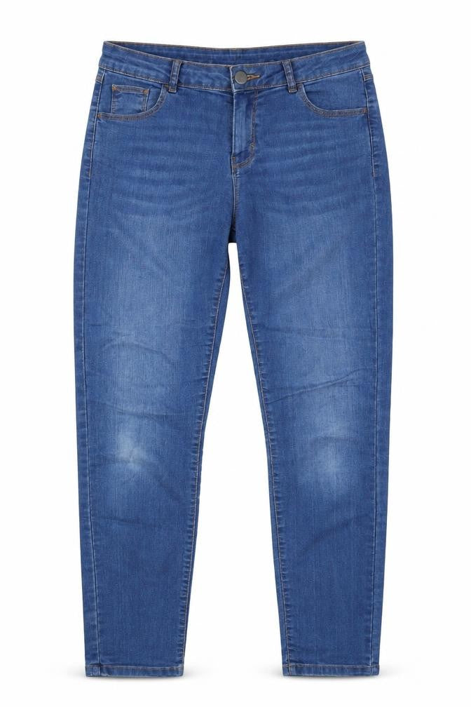 Dorothy Perkins Womens Blue  Cotton Skinny Jeans Size 12 L29 in Regular Button