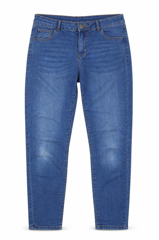 Dorothy Perkins Womens Blue  Cotton Skinny Jeans Size 12 L29 in Regular Button