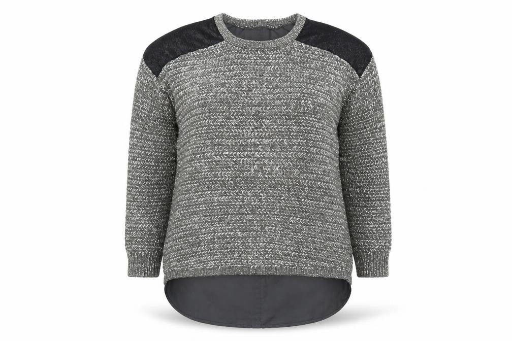 NEXT Womens Grey Crew Neck  Nylon Pullover Jumper Size 16