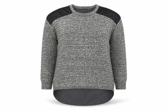 Next Womens Grey Crew Neck  Nylon Pullover Jumper Size 16