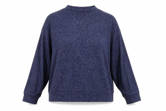 Marks and Spencer Womens Blue  Polyester Pullover Sweatshirt Size 16   - Cropped - Loungewear