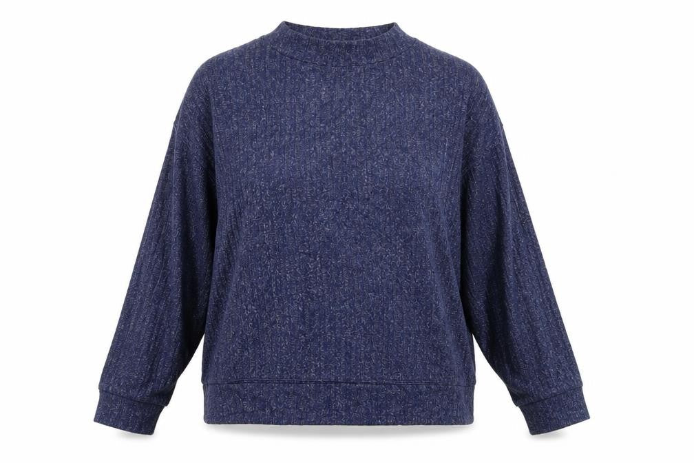 Marks & Spencer Womens Blue  Polyester Pullover Sweatshirt Size 16   - Cropped - Loungewear