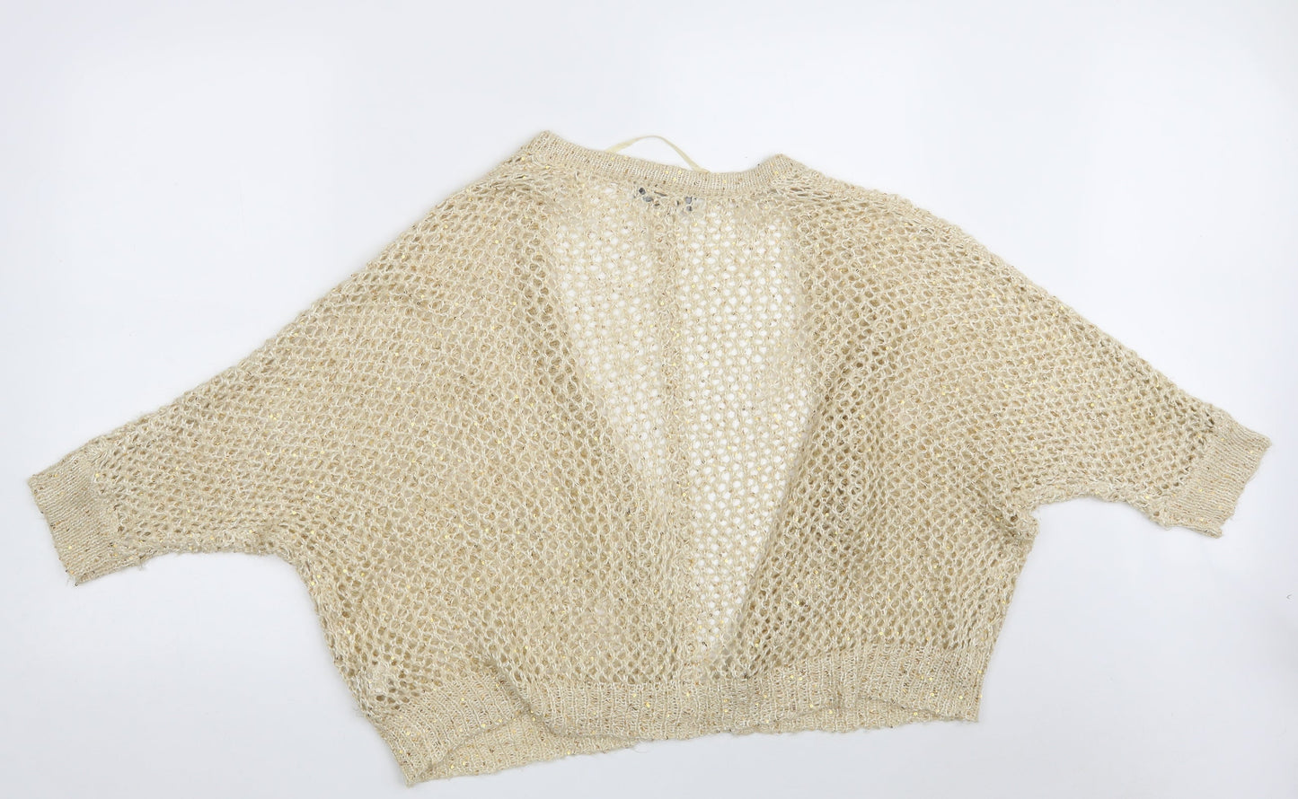 Atmosphere Womens Ivory V-Neck  Polyester Cardigan Jumper Size S