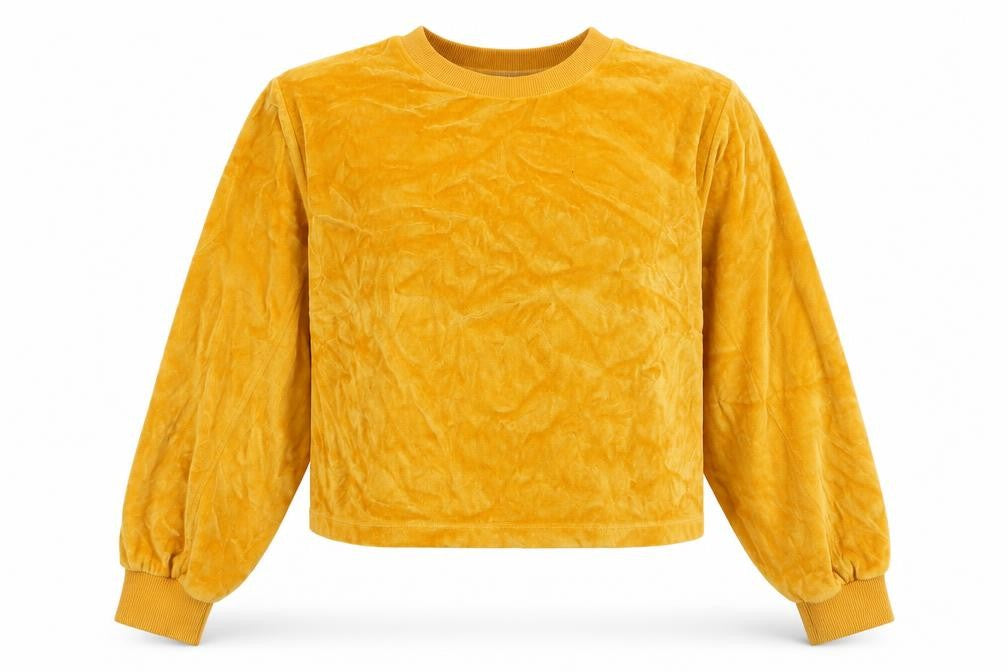 Candy Girls Yellow  Cotton Pullover Sweatshirt Size 13 Years  Pullover