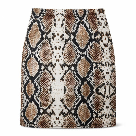 PRETTYLITTLETHING Womens Multicoloured Animal Print Polyester A-Line Skirt Size 8