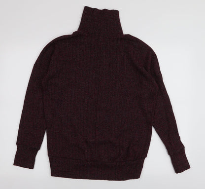 Topshop Womens Red Roll Neck  Polyester Pullover Jumper Size 6