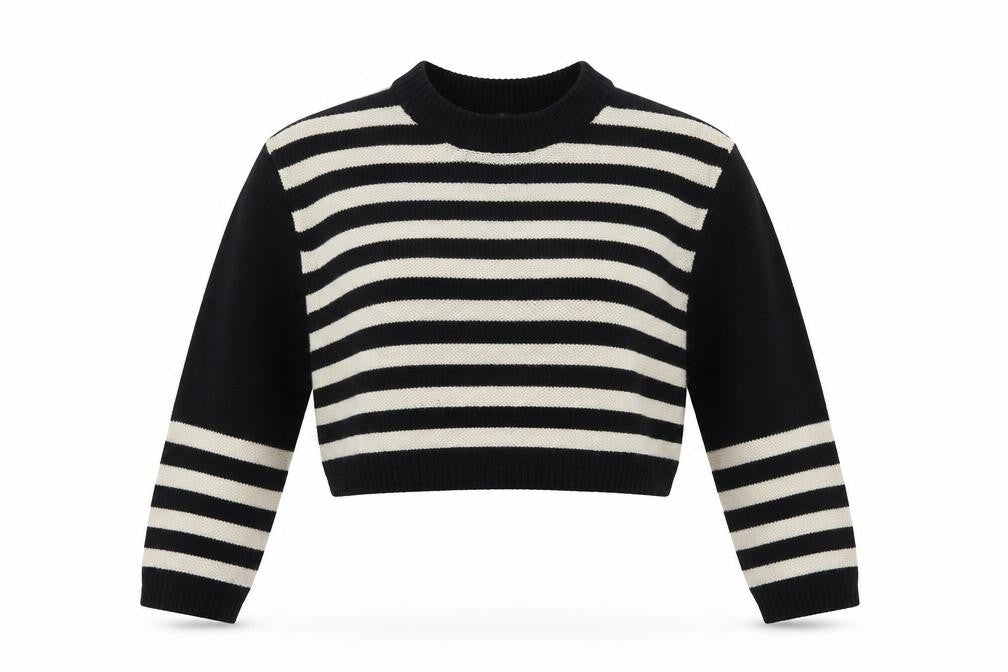 Topshop Womens Multicoloured High Neck Striped Acrylic Pullover Jumper Size 8