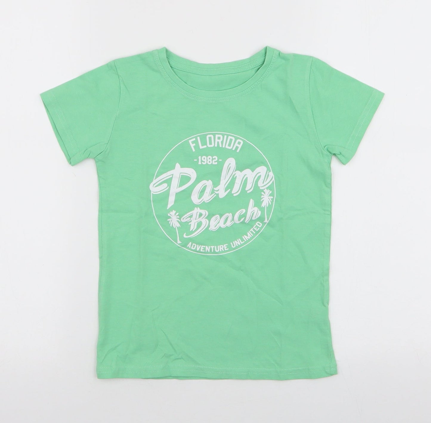 Dunnes Stores Boys Grey  100% Cotton Jersey T-Shirt Size 7 Years Round Neck Pullover - Palm Beach florida