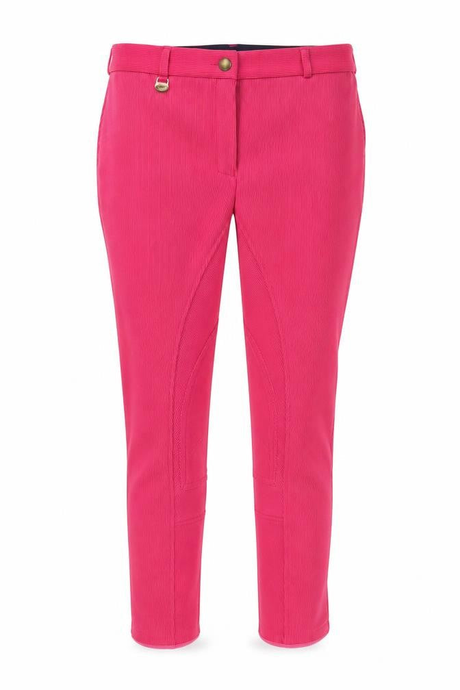 Requisite Womens Pink  Polyester Capri Trousers Size 8 L30 in Regular Button
