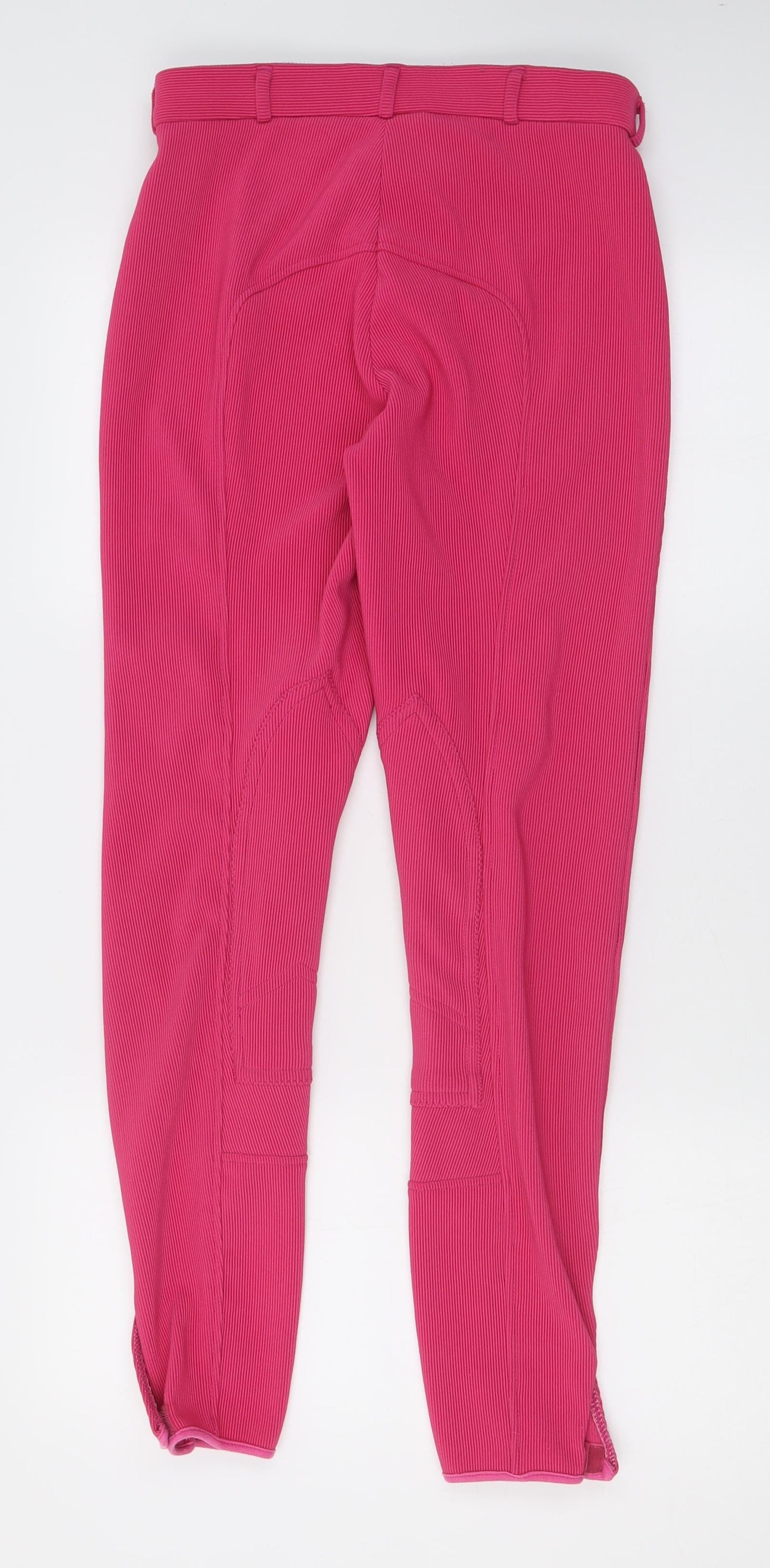 Requisite Womens Pink  Polyester Capri Trousers Size 8 L30 in Regular Button