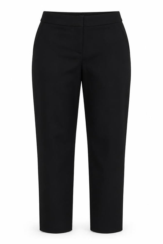Papaya Womens Black  Polyester Trousers  Size 12 L26 in Regular Hook & Eye