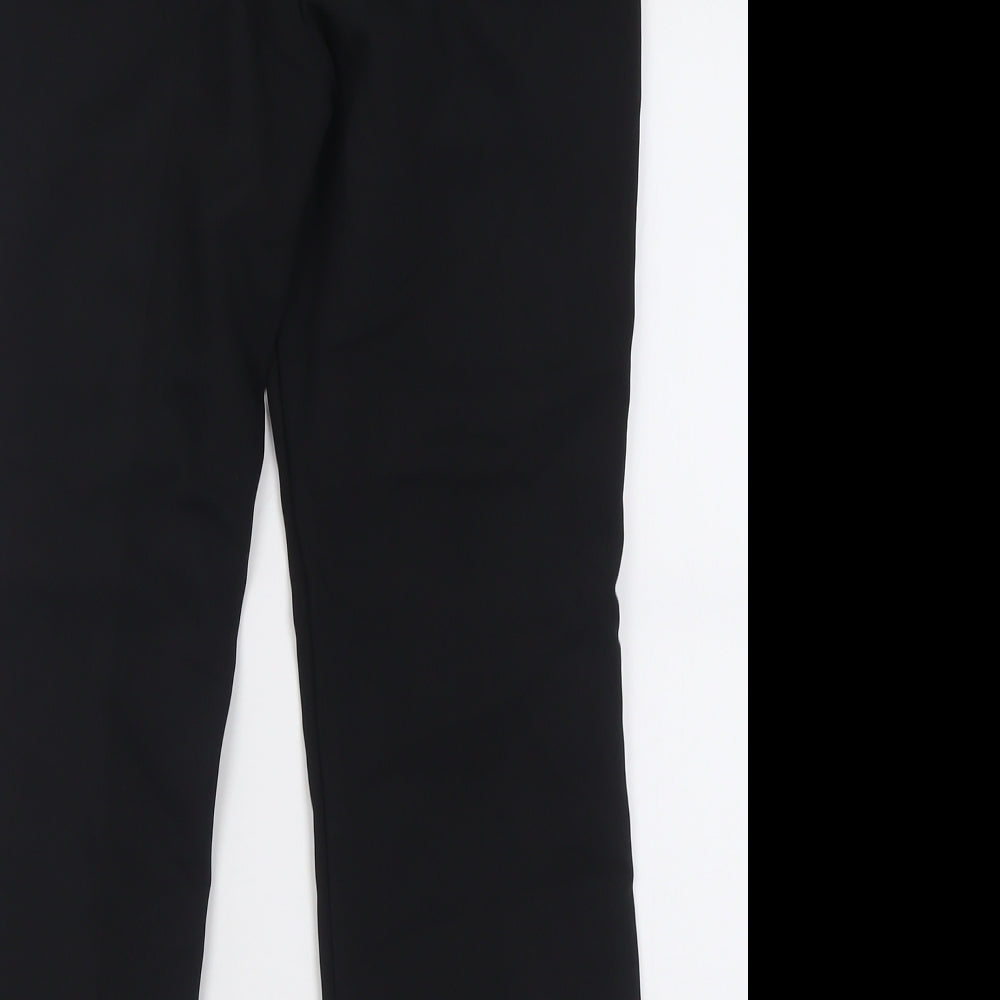 Papaya Womens Black  Polyester Trousers  Size 12 L26 in Regular Hook & Eye