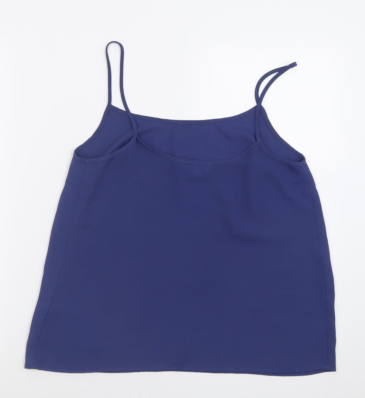 apaya Womens Blue  Polyester Basic Tank Size 12 Scoop Neck