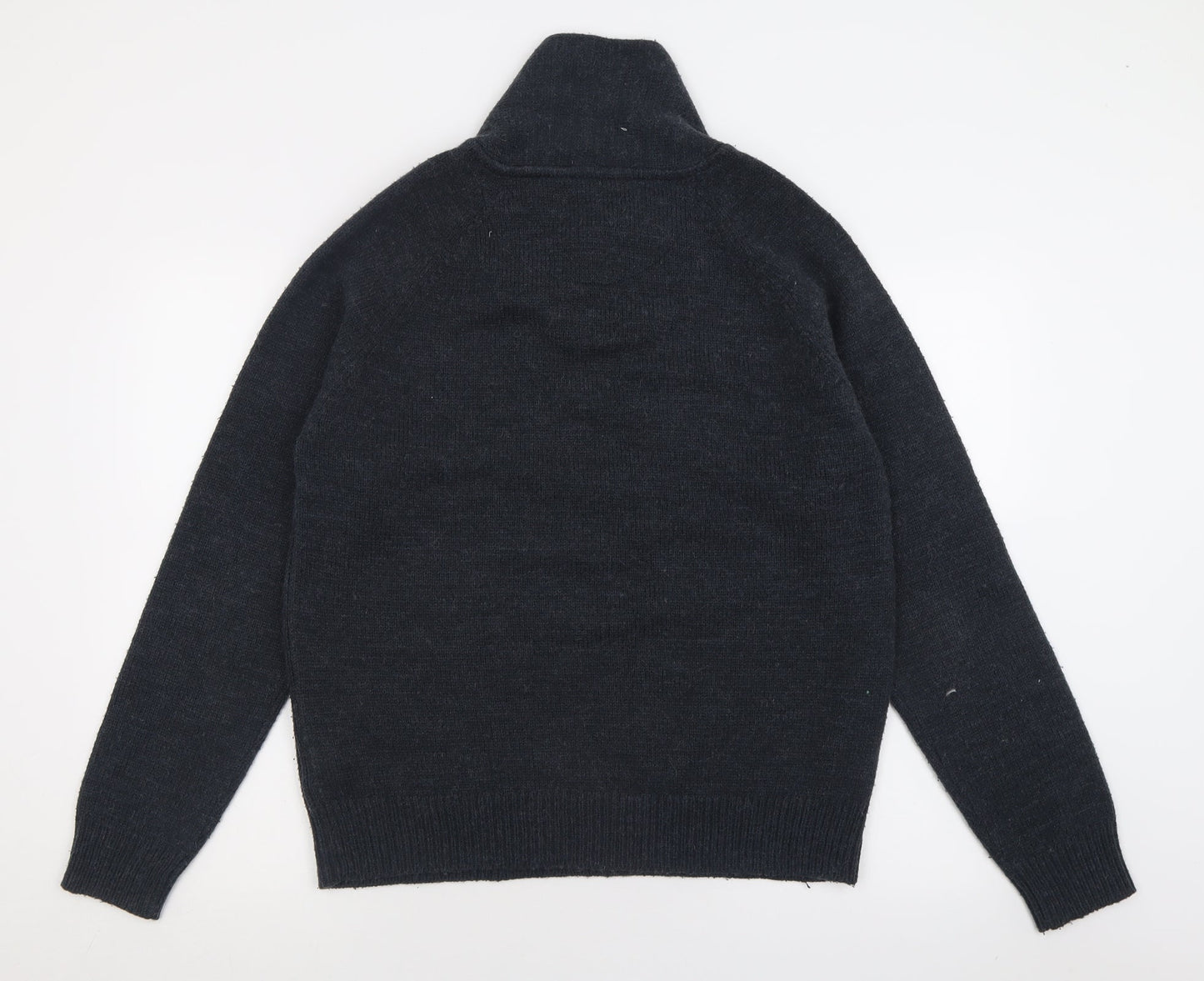 Threadbare Mens Grey V-Neck  Acrylic Pullover Jumper Size L