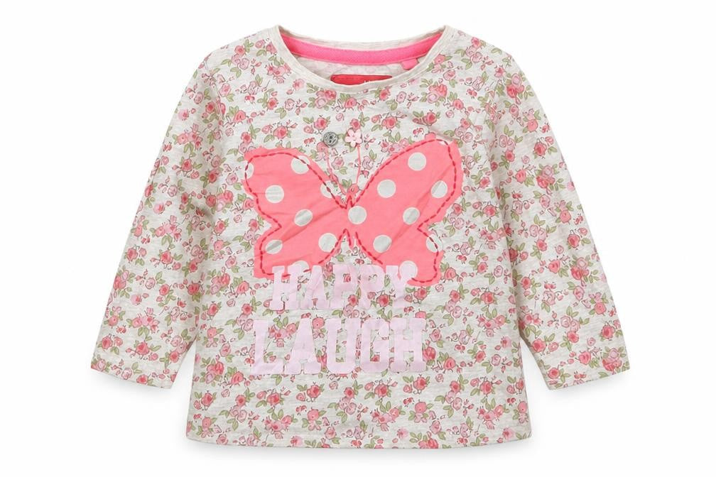 NEXT Girls Multicoloured Floral 100% Cotton Basic T-Shirt Size 3-6 Months Round Neck Pullover