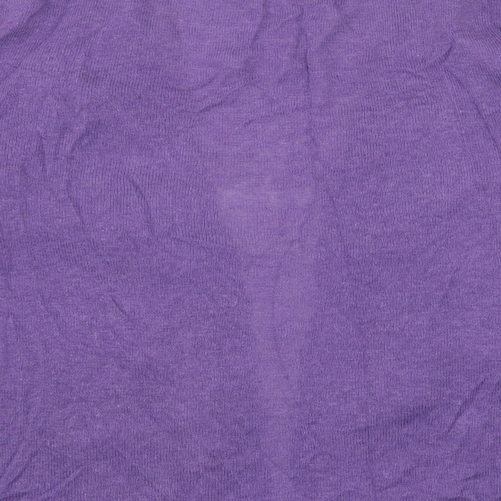 Per Una Womens Purple V-Neck  Polyester Cardigan Jumper Size 14
