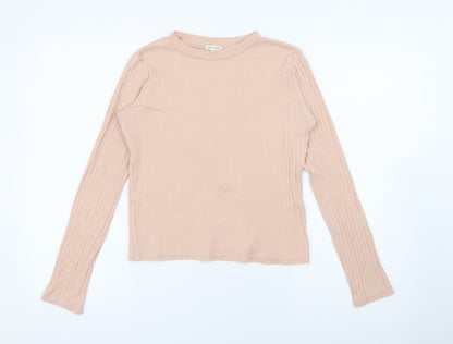 River Island Womens Pink Crew Neck  Polyester Pullover Jumper Size 8