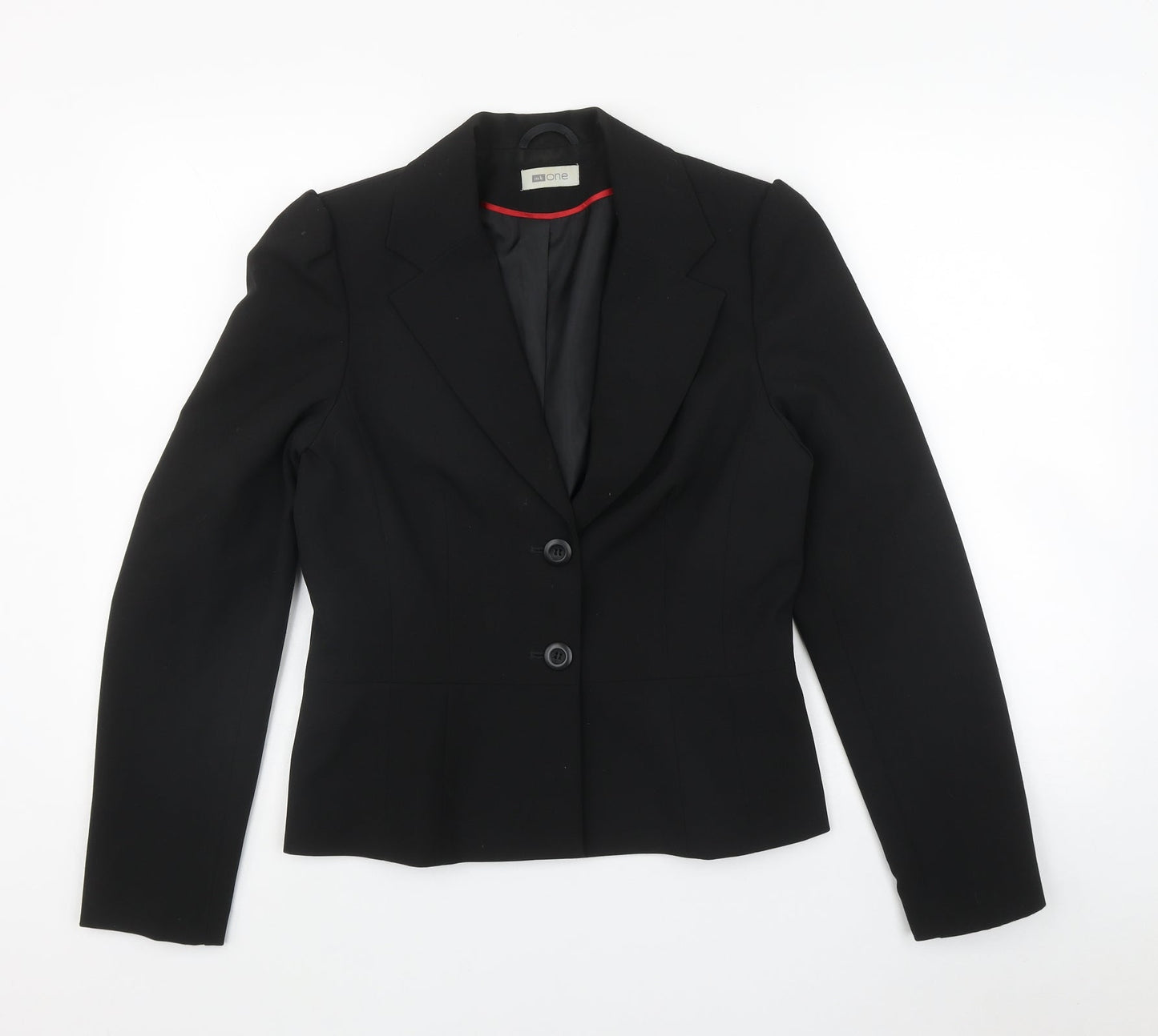 mk one Womens Black  100% Polyester Jacket Blazer Size 12