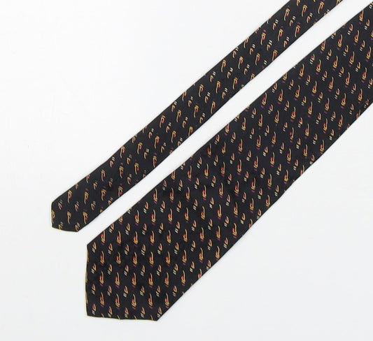 Muchen Silk Mens Multicoloured Geometric Silk Pointed Tie One Size