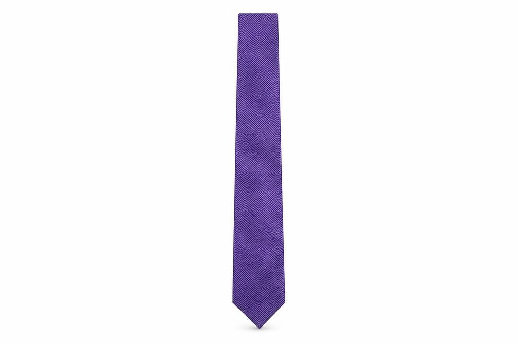Burton  Mens Purple Striped Polyester Pointed Tie One Size