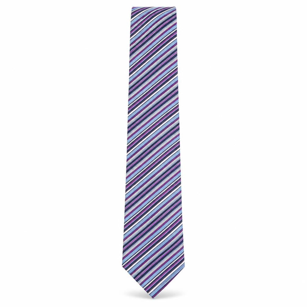 Marks & Spencer Mens Multicoloured Striped Polyester Pointed Tie One Size