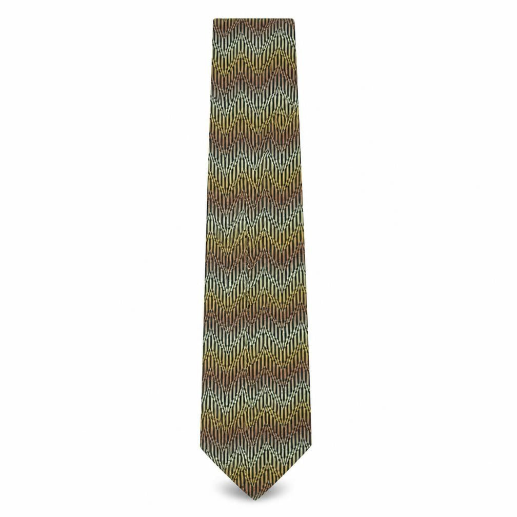 Canda Mens Multicoloured Geometric Polyester Pointed Tie One Size