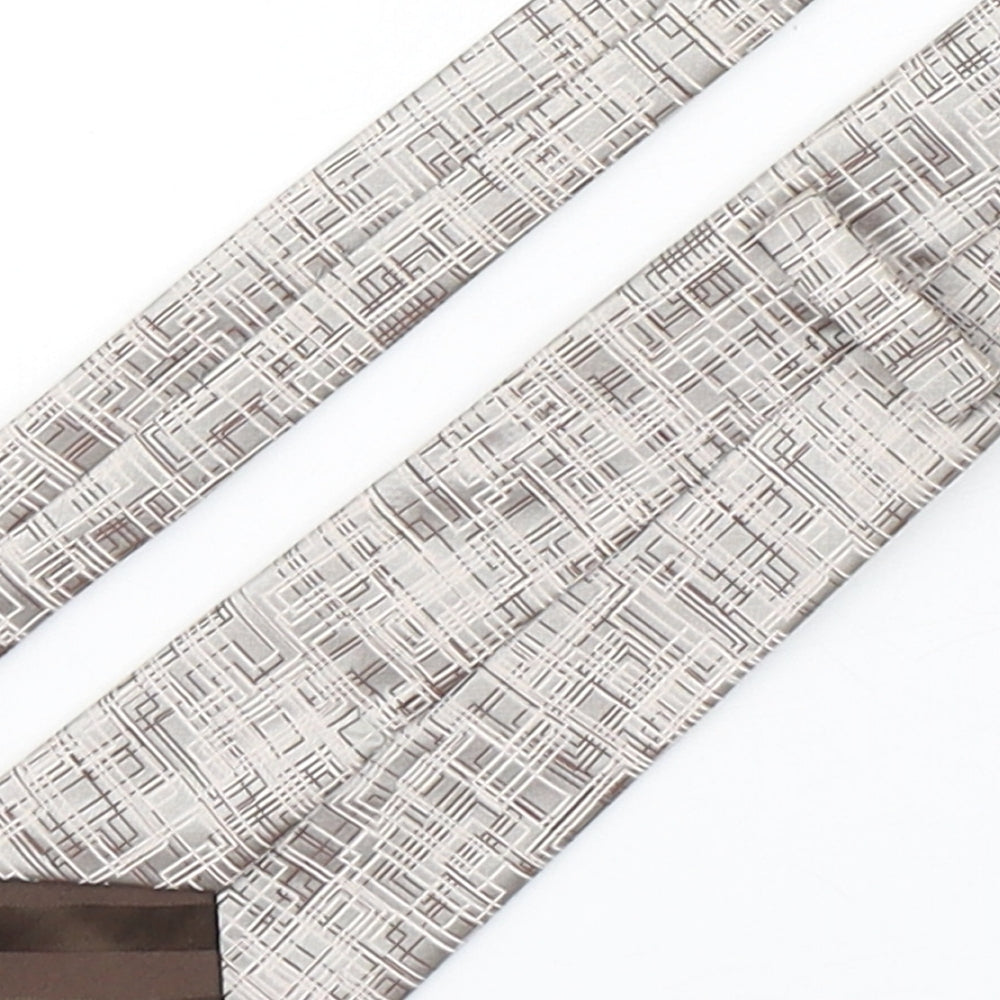 BHS Mens Multicoloured Geometric Polyester Pointed Tie One Size