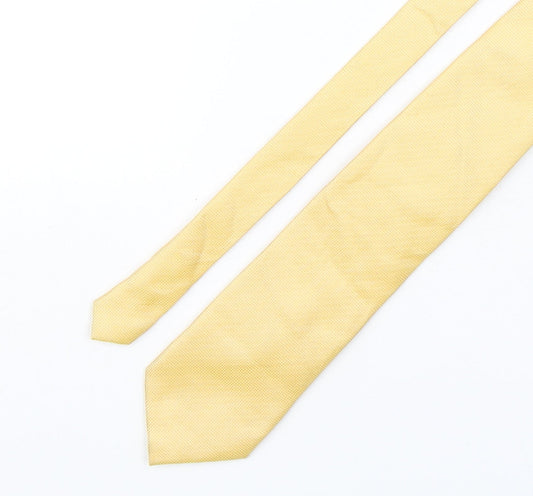 Ventura  Mens Gold Grenadine Silk Pointed Tie One Size