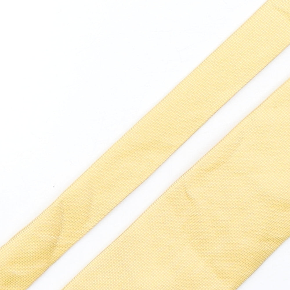 Ventura  Mens Gold Grenadine Silk Pointed Tie One Size