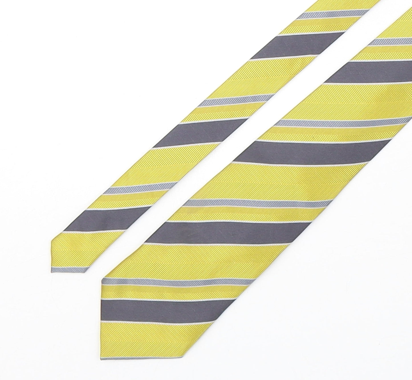 Lucio Lambeli Mens Multicoloured Striped Polyester Pointed Tie One Size
