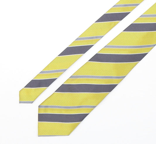 Lucio Lambeli Mens Multicoloured Striped Polyester Pointed Tie One Size