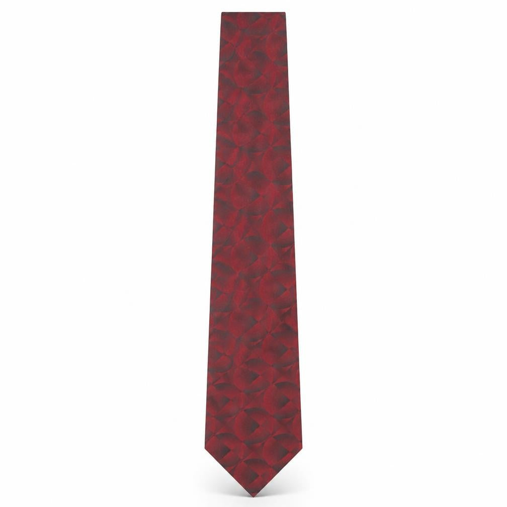 Skopes Mens Red Geometric Polyester Pointed Tie One Size