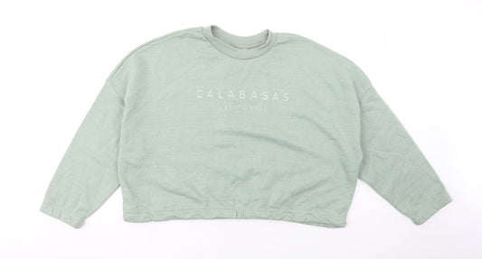 Pep & Co Womens Green  Cotton Pullover Sweatshirt Size XL  Pullover - Calabasas