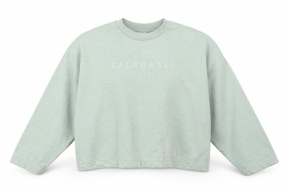 Pep & Co Womens Green  Cotton Pullover Sweatshirt Size XL  Pullover - Calabasas