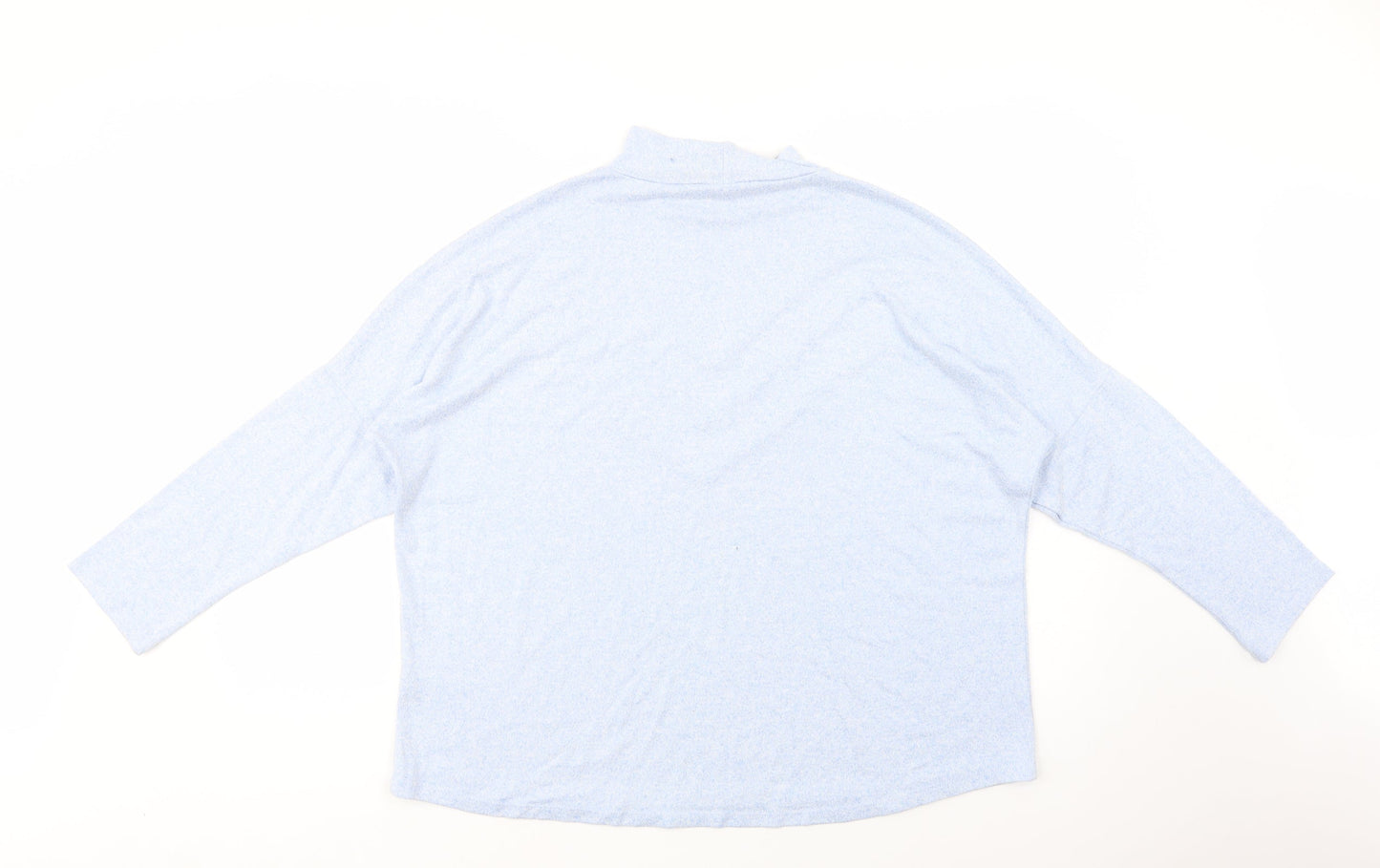 Select Womens Blue High Neck  Viscose Pullover Jumper Size L