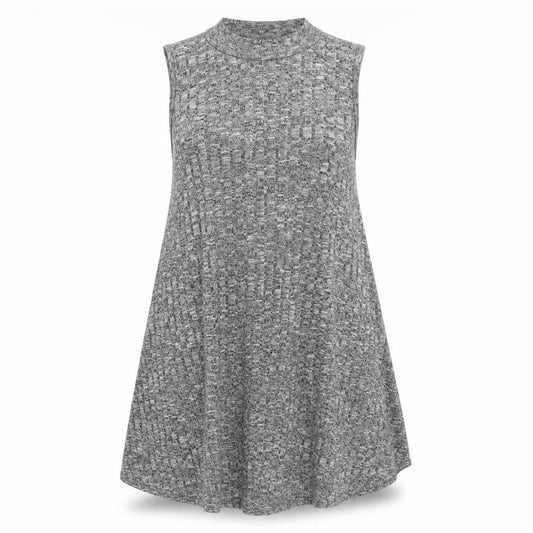 Apricot Womens Grey Mock Neck  Viscose Tunic Jumper Size 10