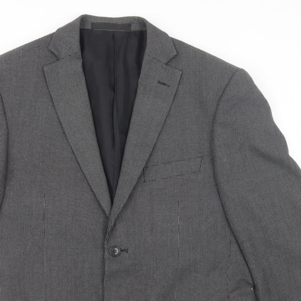 Marks and Spencer Mens Grey   Jacket Blazer Size 40  Button