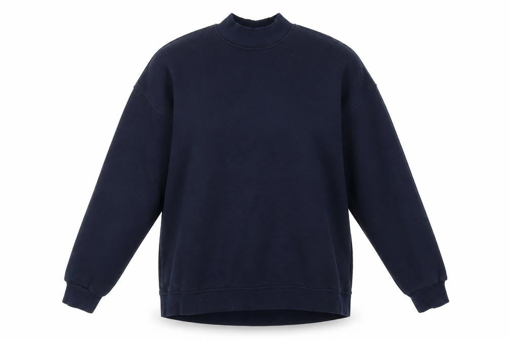Zara Womens Blue  Cotton Pullover Sweatshirt Size S
