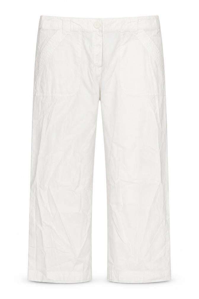 BHS Womens White  Cotton Trousers  Size 12 L22 in Regular Button