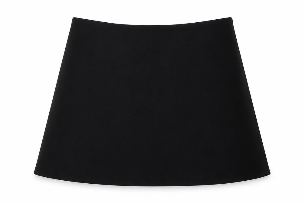 WITH LOVE Womens Black  Polyester A-Line Skirt Size 14   Zip